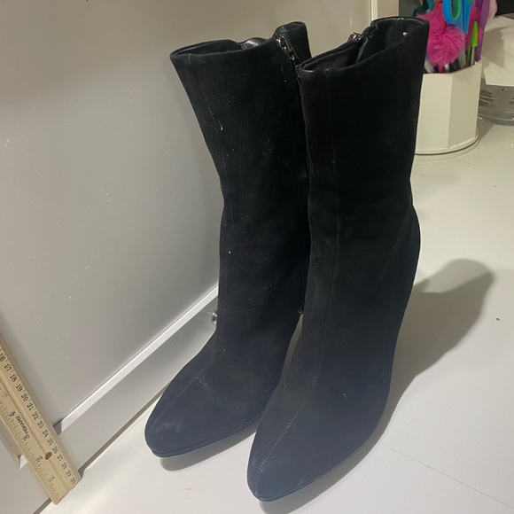 PRADA BLACK SUEDE BOOTS - Picture 2 of 4